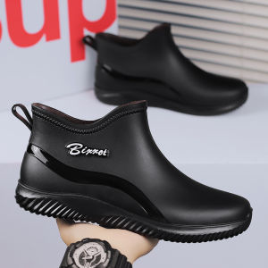 Mens Rain Boots Summer New Kitchen Anti-slip Waterproof Chef Shoes Work Labor Protection Outdoor Fishing Shoes Water Shoes