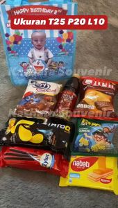 (45 PCS) TAS ULTAH CUSTOM PALING MURAH / GOODIE BAG CUSTOM PALING MURAH CUSTOM / Tas souvenir ultah goodie bag ulang tahun murah tas muat snack ultah gratis nama dan foto tas ulang tahun anak termurah dan terlaris / Goodie bag ulang tahun muat snack