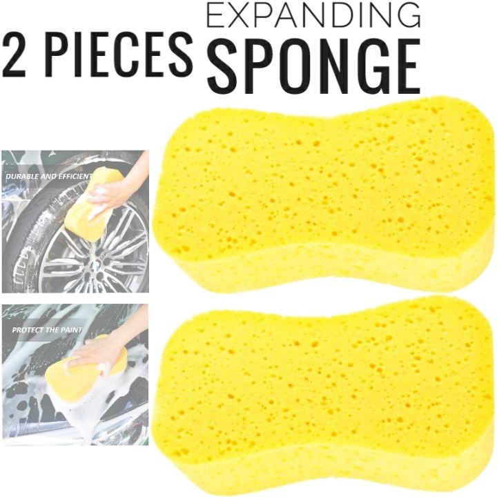 2 Pieces, expanding Sponge Jumbo,Super Absorbent,Car Cleaning Sponge