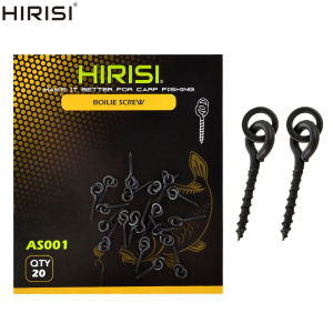 Hirisi 20 piece Carp Fishing Boilie Screw with Solid Ring Bait Tool Chod Rigs Fishing Tackle  AS001