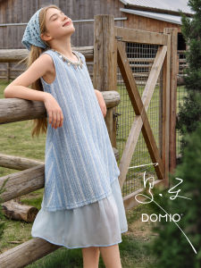 DOMIO | Summer New Country Style Fake Two-Piece Sleeveless Dress