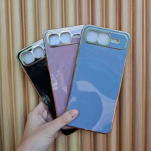 Softcase Infinix Smart 10 Plus Case Luxury Plating Casing Silicone Stand Back Cover