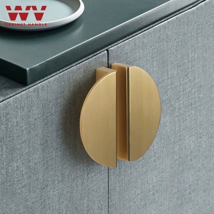 WV American Hidden Handles Black Gold Aluminum Alloy Kitchen Cupboard Pulls Drawer Knob
