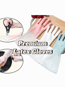 Premium Latex Gloves Waterproof Cleaning Gloves Durable Rubber  PVC Glove/Non-SlipKitchenReusable