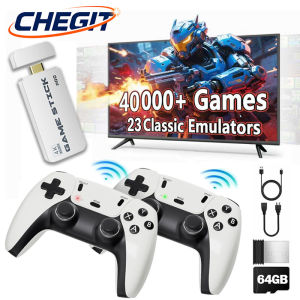 New M15 4K TV Game Built in 3/40000 Games Stick Video Game Console 64G Wireless Controller Gamepad Retro Handheld Game Console