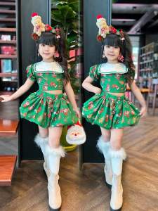 🎄ชุดคริสต์มาส แบบโซคิ้ว น่ารักมาก❤️ (เสื้อ+กางเกงบอลลูนสุดคิ้ว) สดใส สมวัย😍