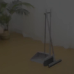 Household Cleaner Sturdy & Durable Long Handle Sweeper Foldable and Rotatable Broom and Dustpan Set/MC