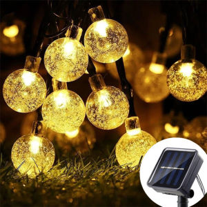 5/7/12m Solar LED Crystal Globe Camping Fairy Light Wedding Party Garden Decoration Outdoor Light Outdoor Solar String Light