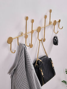 Nordic Style Entrance Decorative Hook Iron Material Dot Pattern Key Clothes Coat Hook No Drilling Required for Hallway Use