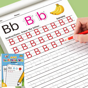 สมุดแบบฝึกหัด ABC และภาษาอังกฤษ สำหรับเด็กก่อนวัยเรียน ฝึกเขียนตัวเลข คณิตศาสตร์ และพัฒนาทักษะการเขียนตัวอักษร