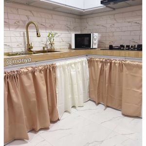 Plain Geana Kitchen Sink Elegant Standard Size 60x30 Curtains/INAHOME Decoration