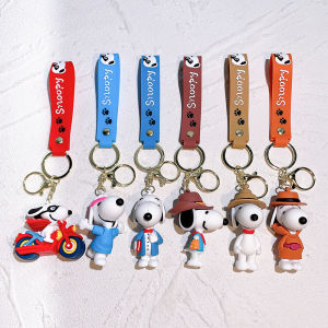 Animation Snoopy Charlie Cartoon Keychain Bag Pendant Decoration Key Ring Couple Pendant Birthday Gift Cute Car Key Chain