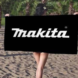 M-Makitas Tool Logo Bath Towel Microfiber Soft Water Absorbing Breathable For Girl Kids Decorative Cartoon Beach Towel