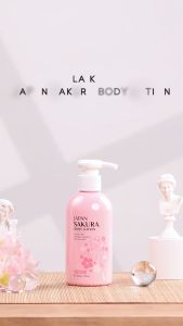 LAIKOU Japan Sakura Body Lotion Reduce Wrinkle Smooth & Nourish Skin Delicate Fragrance Reveal Radiance 200g