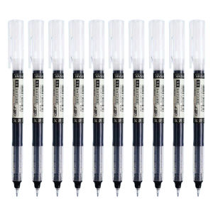 10PCS Rolling Ball Pens Set Quick Dry Ink 0.5mm Extra Fine Point Pens Black/Blue/Red Liquid Ink Gel Pens for School Art Supplies