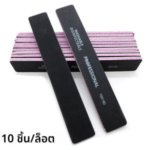 25 ชิ้น/ล็อตสีเทากระดาษทรายเล็บแฟ้ม 100/180 สองด้านบัฟเฟอร์ขัดเล็บเท้าเล็บไฟล์ศิลปะเล็บ Accesorios