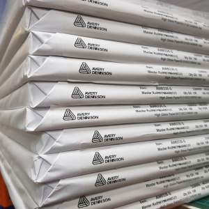 100 pcs AVERY DENNISON FASSON MIRRORCOAT STICKER LABER (AW 0335-S)13x19/12x18[100% Original & Ready Stock]