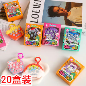 Whack a Mouse Keychain Childrens Educational Mini Game Machine Level up Stress Relief Toy Student Hanging Decoration