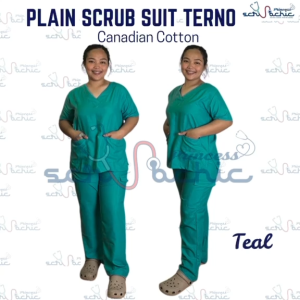 PSC Teal Plain Cargo Scrub Suit Terno for Men & Women/ Canadian-Katrina/Medical nurse vet yay