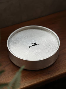 Yan Geely Handmade Tin Tea Tray round Pot Bearing Purple Clay Pot Kettle Mat Small Tea Boat Tea Tray Chaozhou Kong Fu Tea Set