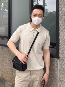 Áo Thun Nam Cổ Polo Tay Ngắn Dệt Kim Thời Trang Xuân Hè Thường Ngày Ôm Vừa Vặn Màu Trơn Đa Năng Chất Liệu Cotton Pha Trộn