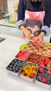 Set 5 Hộp Inox Chống Rỉ 304 Kèm Nắp Nhựa Bảo Quản Thực Phẩm Đa Năng