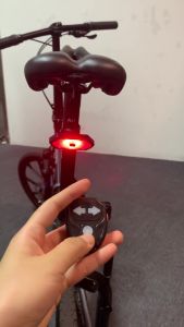 Bike Turn Signals Rear Light with Horn Remote Control Bicycle Direction Indicator MTB LED Rechargeable Waterproof Cycling Taillight with 5 Model Warning Lamp
