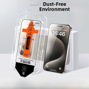  17Promax Tempered Glass Screen Protector Dust-Free Warehouse 14 Seconds Privacy Protection Anti-Fall for 13 11 12 15 pro XR Mini