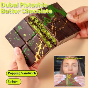 Internet-Famous Dubai Chocolate: 40g Pure Chocolate Dessert & Crispy Pistachio Jam