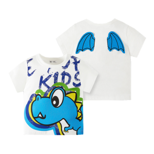 be top | Dinosaur Winged Short Sleeve T-Shirt For Boys