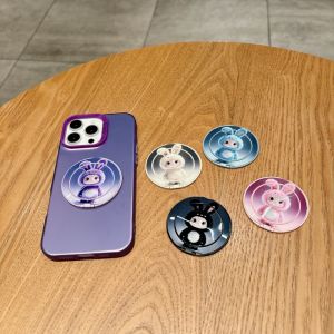 Ultra-Thin Metal Phone Stand 360° Rotation Clip-On Rabbit Design Portable Holder for Mobile Phones And Tablets