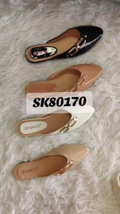 Korean Women Flat Shoes Pointed Toe Half Mules (Leather 2025)