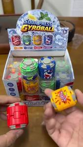 Schylling | 4 Popular Soda Can Slider Creative Stress-Relieving Toys - Fingertip Spinners with Pressing Can Designs for Stress Relief Toys