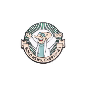 Cartoon Anime Movie Character Enamel Pins Custom Good News Everyone Brooches Backpack Shirt Lapel Badge Jewelry Gift for Friends