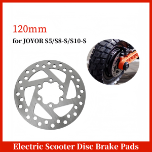 120mm 6-Hole Brake Disc for JOYOR S5/S8-S/S10-S Electric Scooter Stainless Steel Wear-Resistant Disc Brake Rotor with Screws