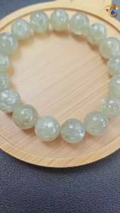 Collection Grade Minty Green Emerald Mica Bracelet