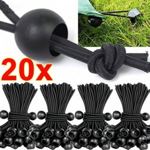 Bungee Ball Tie Down Cord Elastic Oxford Rope Loop for Tarp Awning Canopy Tent Outdoor Camping Storage Sleeping Bag Cargo Bundle