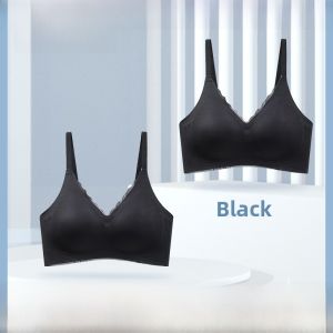 miiow | Ice Silk Seamless Womens Bra Thin Strap Cool Sensation Underwear Prevents Sagging Gathered Small Chest No Trace Summer