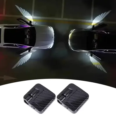 Wireless HD Laser Car Door Projector - 2/4pcs Auto Accessory No Wiring Required Battery-Powered for Easy Night Entry