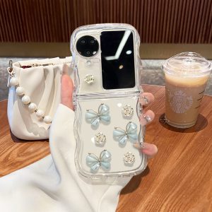 Fresh Ins Style Butterfly And Flower 3D Silicone Phone Case for OPPO Find N3/N2 Flip Wave Foldable Womens Protective Cover