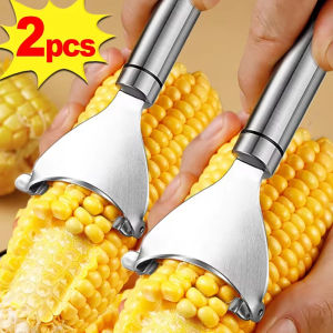 Stainless Steel Round Tube Corn Plow Corn Peeler Corn Shaver Planer Thresher Stripper Cutter Melon Fruit Planer Sheller Kitchen Gadget Tool