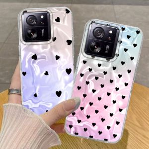 INS Girls Print Women For Xiaomi 13T 14T Pro 11 Lite NE Poco X5 X6 X7 M6 C65 C61 M5S Phone Case Shell Colorful Love Heart Cover