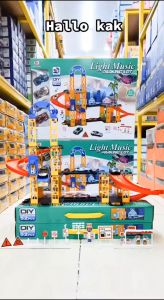 Mainan Anak LIGHT MUSIC PARKING LOT Diy Parking 52pcs 3D Parking Lot