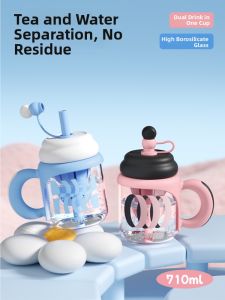 QWE | Aesthetic Heat Resistant Summer Glass Cup For Women