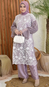 Yesaya - Outer Wanita Kekinian Tille Bordir Combi Chantily Premium 26745