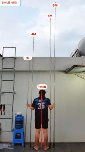 Dụng cụ gậy hái trái cây trên cao tiện lợi kim loại siêu chắc 4m rút gọn