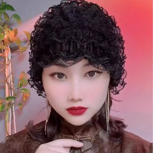 หมวกผ้าลูกไม้ชายปีกจักรวาลทรงกลมสำหรับผู้หญิงในฤดูใบไม้ผลิและฤดูร้อน หมวกครอบศีรษะแบบบางสำหรับใส่กลางแจ้ง