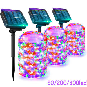 Solar String Lights Solar Fairy Lights 8 Modes Waterproof Solar Christmas Lights for Outdoor Patio Yard Trees Decor Multi-Color