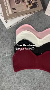 LadyLuxe - Bra Kemben Wanita BH Kait Tanpa Kawat Tanpa Tali Model Busa Pakaian Dalam Crop Top BR183