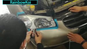 เครื่องขัดเงา ชุดขัดไฟหน้า ขัดไฟหน้ารถยนต์ กรุงเทพฯ แก้ปัญหาไฟเป็นรอยขีด เหลือง น้ำยาพ่น 1.5 บรรจุภัณฑ์